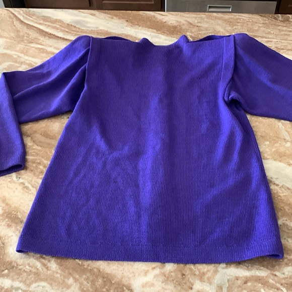 Vintage St. John 3 piece set sz S/6 purple knit - Jacket, Pants, Skirt 1980’s - Picture 7 of 17